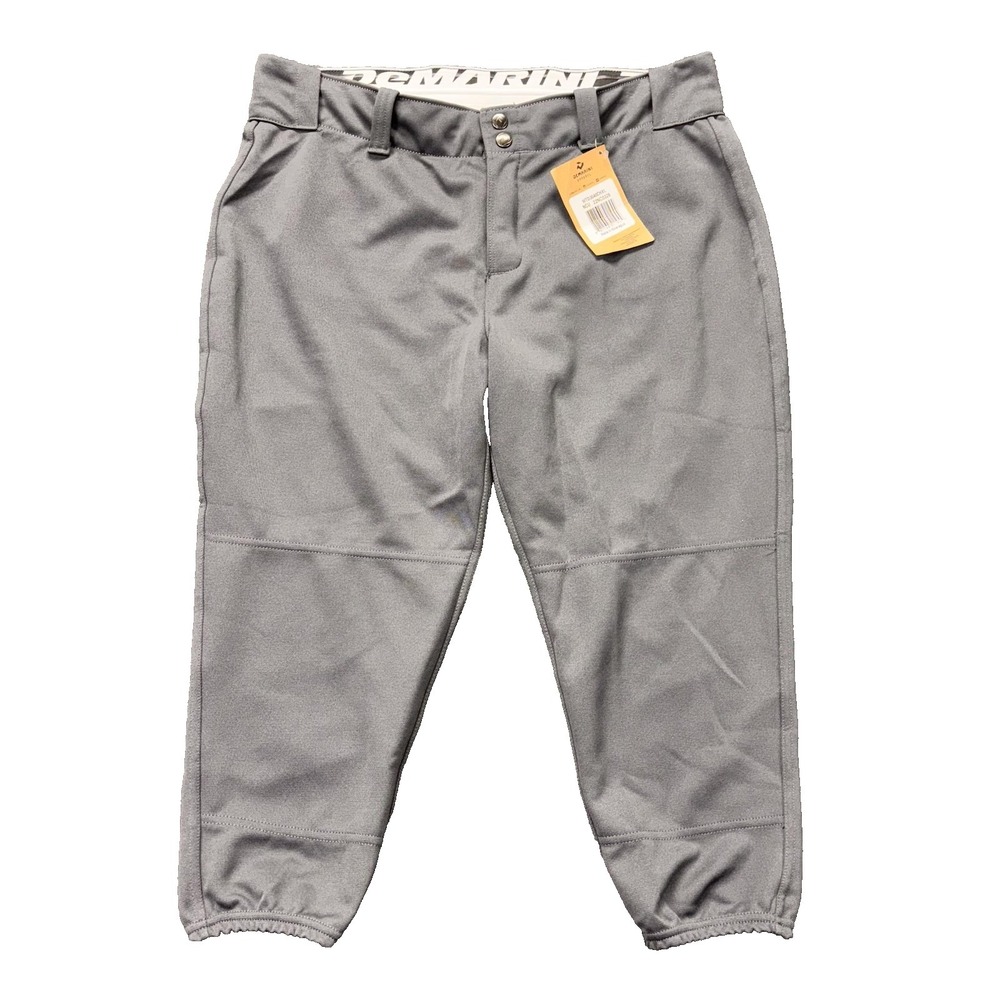 DeMarini Baseball Pants Mens XL‎ Gray 36x22 Knicker Elastic Cuff Polyester NEW